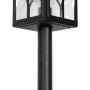 Schwarze QAZQA Dover Stehleuchte für den Außenbereich, 100 cm hoch, klassisches Design.