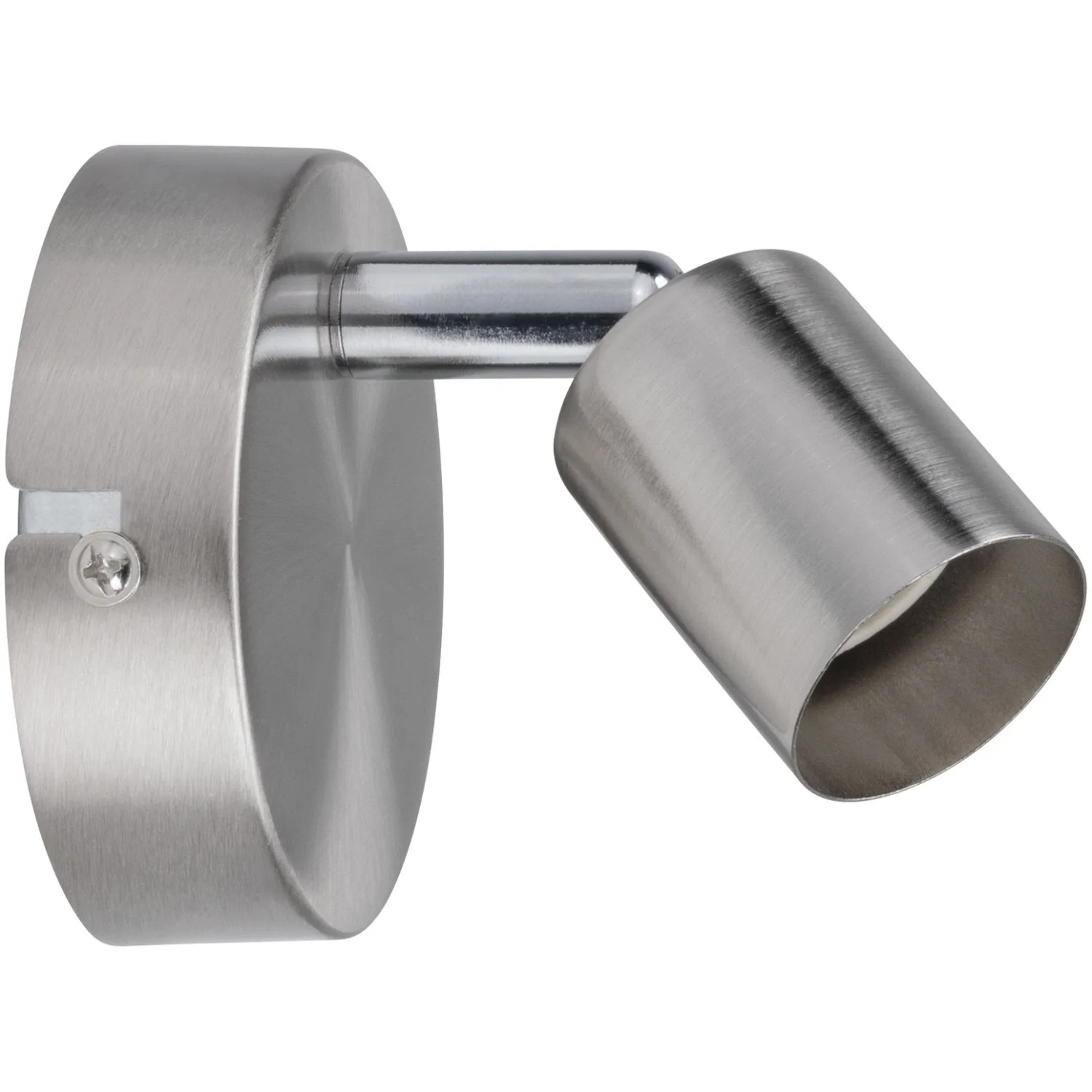 Spotlight aus Metall, Nickel matt, GU10 Fassung, 1 x 10 W, Wandlampe.