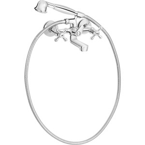 baliv Wannenarmatur WA-5040 Chrom mit Handbrause und Brauseschlauch.