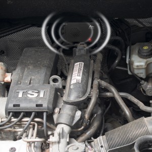 Gardigo Marder-Frei Mobil im Motorraum, Marderschutz mit Ultraschallwellen.