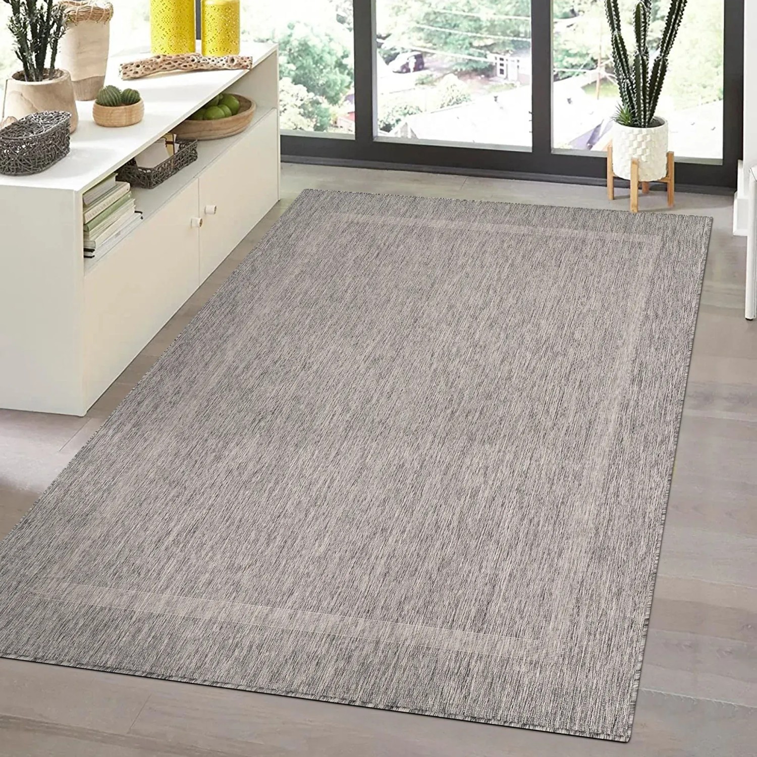 Ayyildiz Outdoor Teppich Polypropylen Flachgewebe Grau 200 x 290 cm kaufen bei OBI