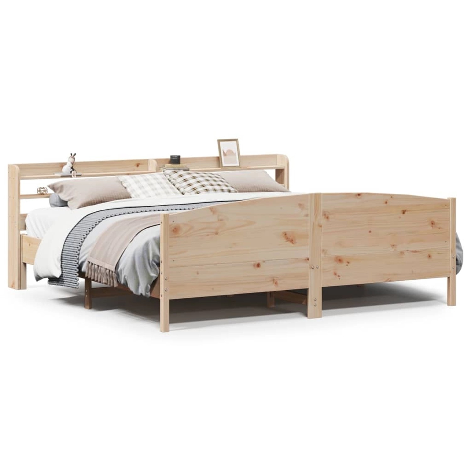 vidaXL Massivholzbett ohne Matratze 200x200 cm Kiefer 3306954 günstig online kaufen