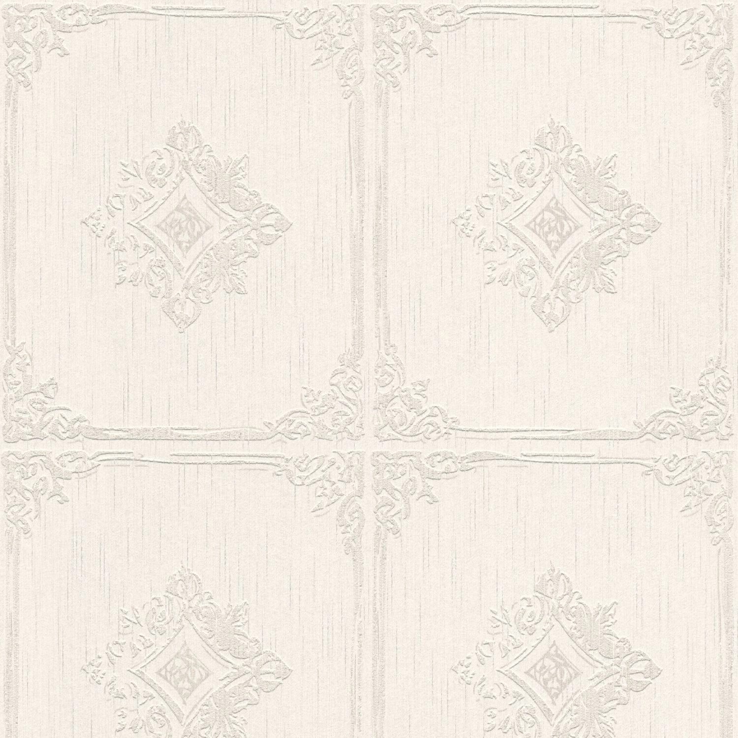 PROFHOME 961992-GU Barock Tapete Ornament Matt Beige Grau 0,53 m x 10,05 m günstig online kaufen