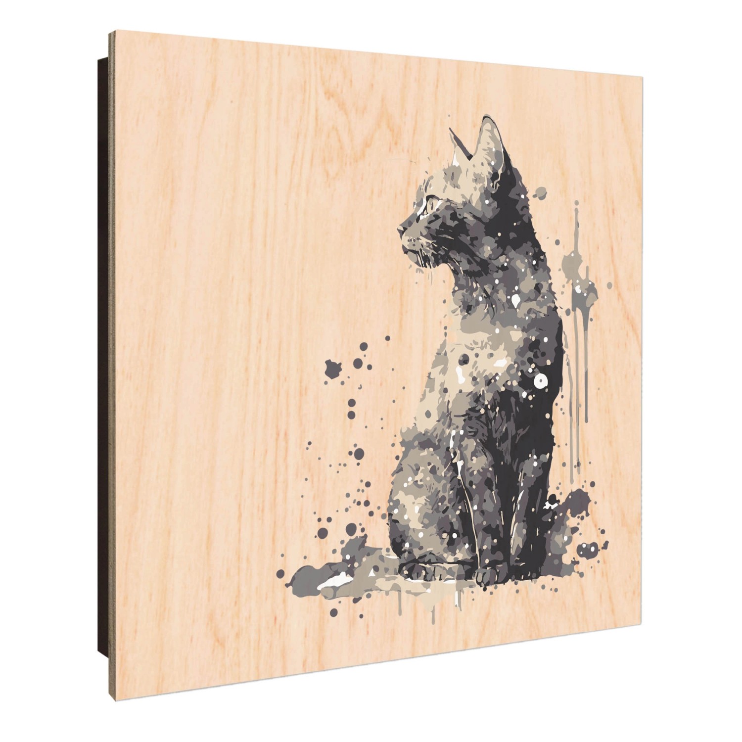 Banjado Schlüsselkasten Holz 30x30cm Schwarz Scharnier Rechts 50 Haken Desi günstig online kaufen