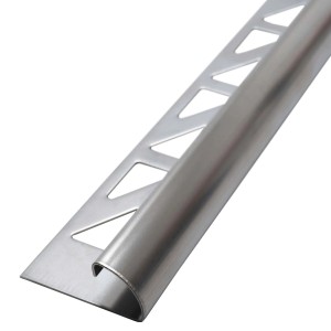 Gebürstete Edelstahl Dalsys Fliesenschiene Viertelkreis, 2,5m x 10mm, für Fliesenkanten.