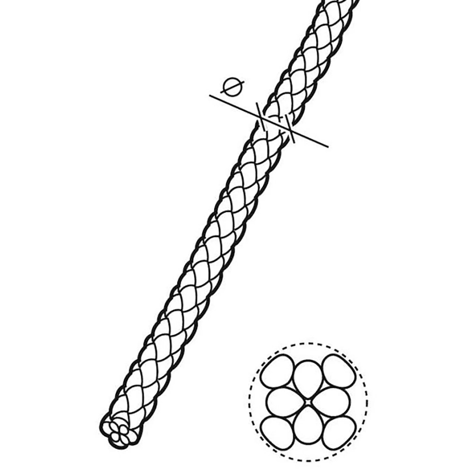 Rotes Conacord Polypropylen Seil, 3 mm Durchmesser, 8-fach geflochten. Robustes Mehrzweckseil.