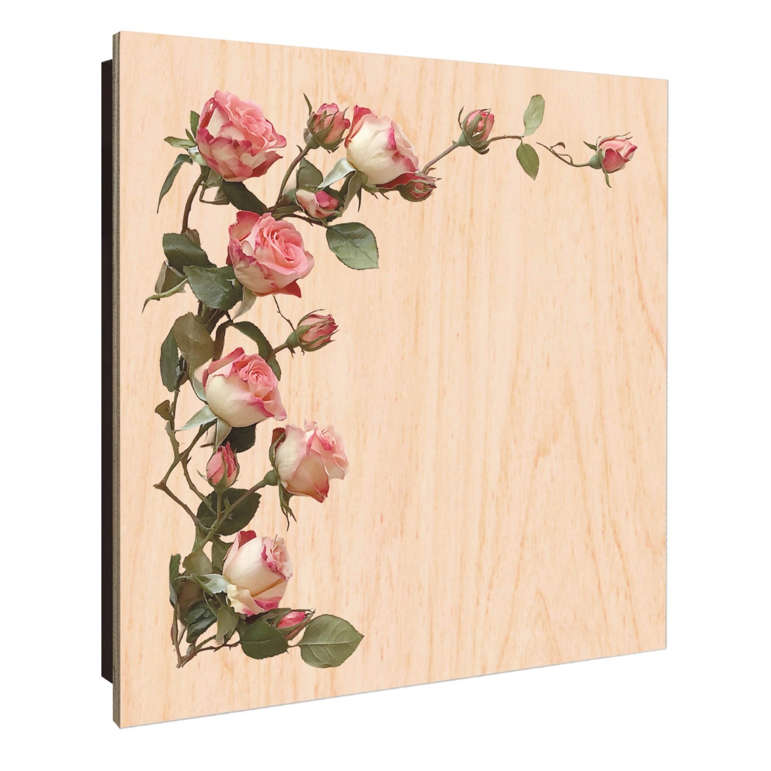 Banjado Großer Schlüsselkasten Holz 30x30cm Schwarz Scharnier Links 50 Hake günstig online kaufen