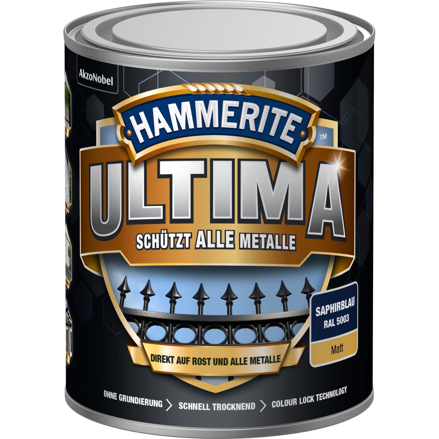 Hammerite Metallschutz-Lack Ultima Matt 750 ml Saphirblau RAL5003 günstig online kaufen