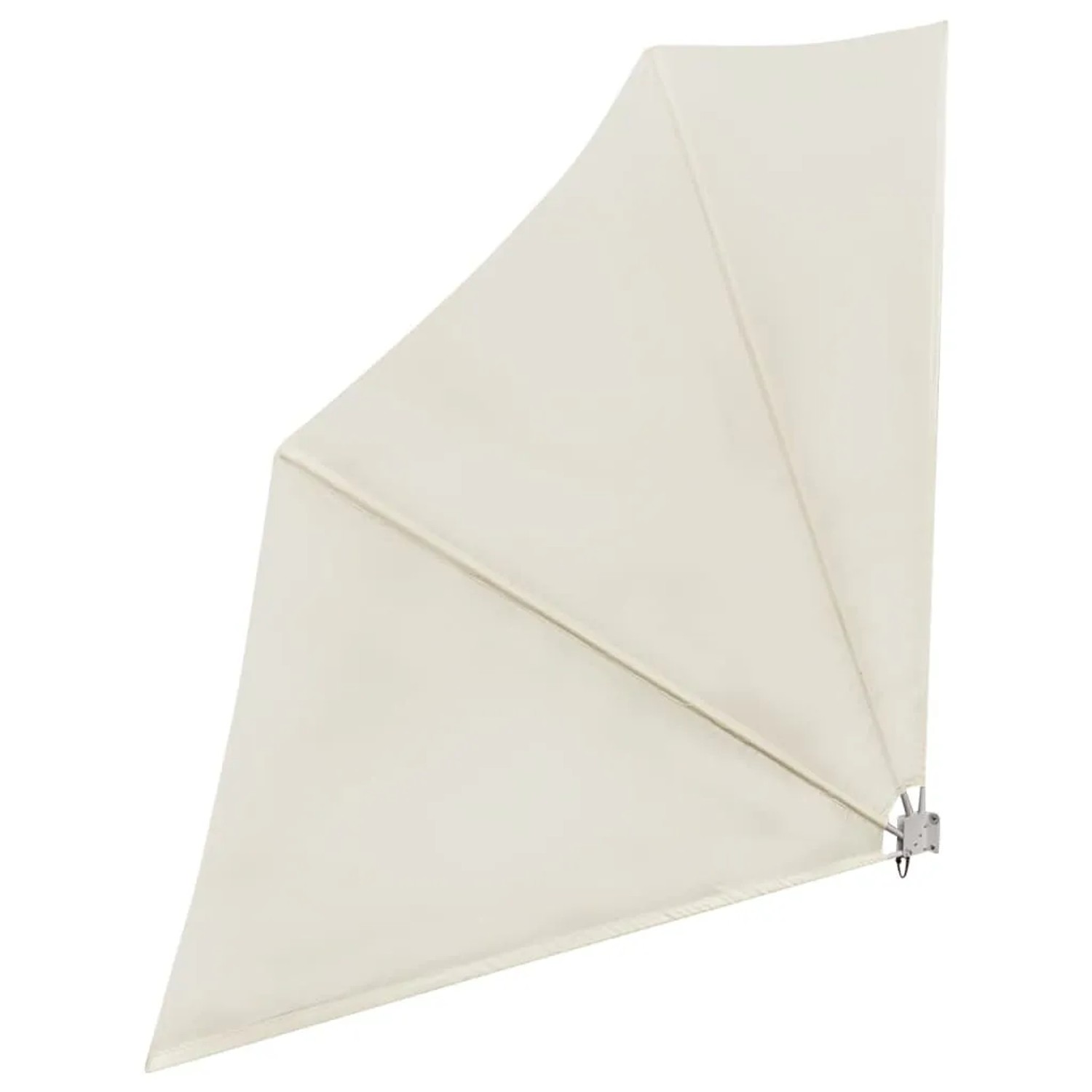 furnicato Faltbarer Balkonfächer in Creme, 140x140 cm, für Terrasse & Balkon.