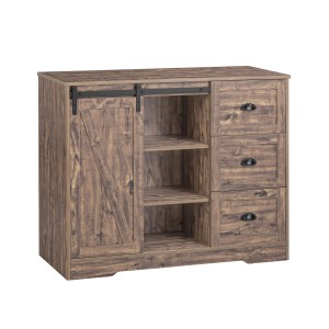 SoBuy Kücheninsel Freistehend Küchenschrank Sideboard Vintagebraun KNL08-N