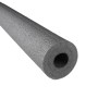 Graue PE Rohrisolierung, 15x13 mm, 1 m lang, geschlitzt. Dämmstoffzubehör für Heizung und Sanitär.