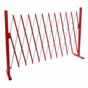 MCW Absperrgitter, rot-weiß, ausziehbar, Aluminium. Flexibel für Innen- & Außenbereiche.