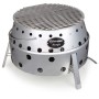 Petromax Atago Grill-Set, 2-teilig, grau. Kompakter Grill, Ofen und Feuerschale für Outdoor-Abenteuer.