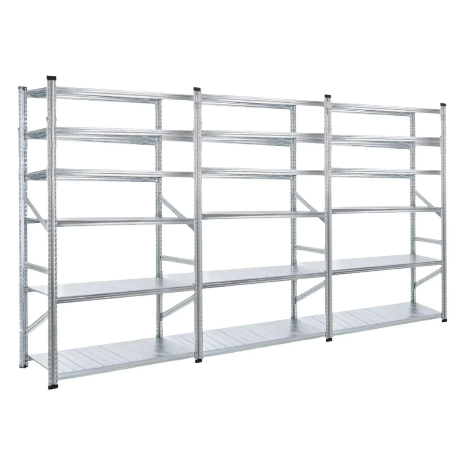 PROREGAL Fachbodenregal Proximo  Stecksystem 210 x 270 x 32 cm 6 Ebenen Beidseitig Verzinkt