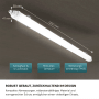 LUXULA LED Feuchtraumleuchte, 120cm, 36W, neutralweiß, IP65. Robuste Unterbauleuchte für Feuchträume.