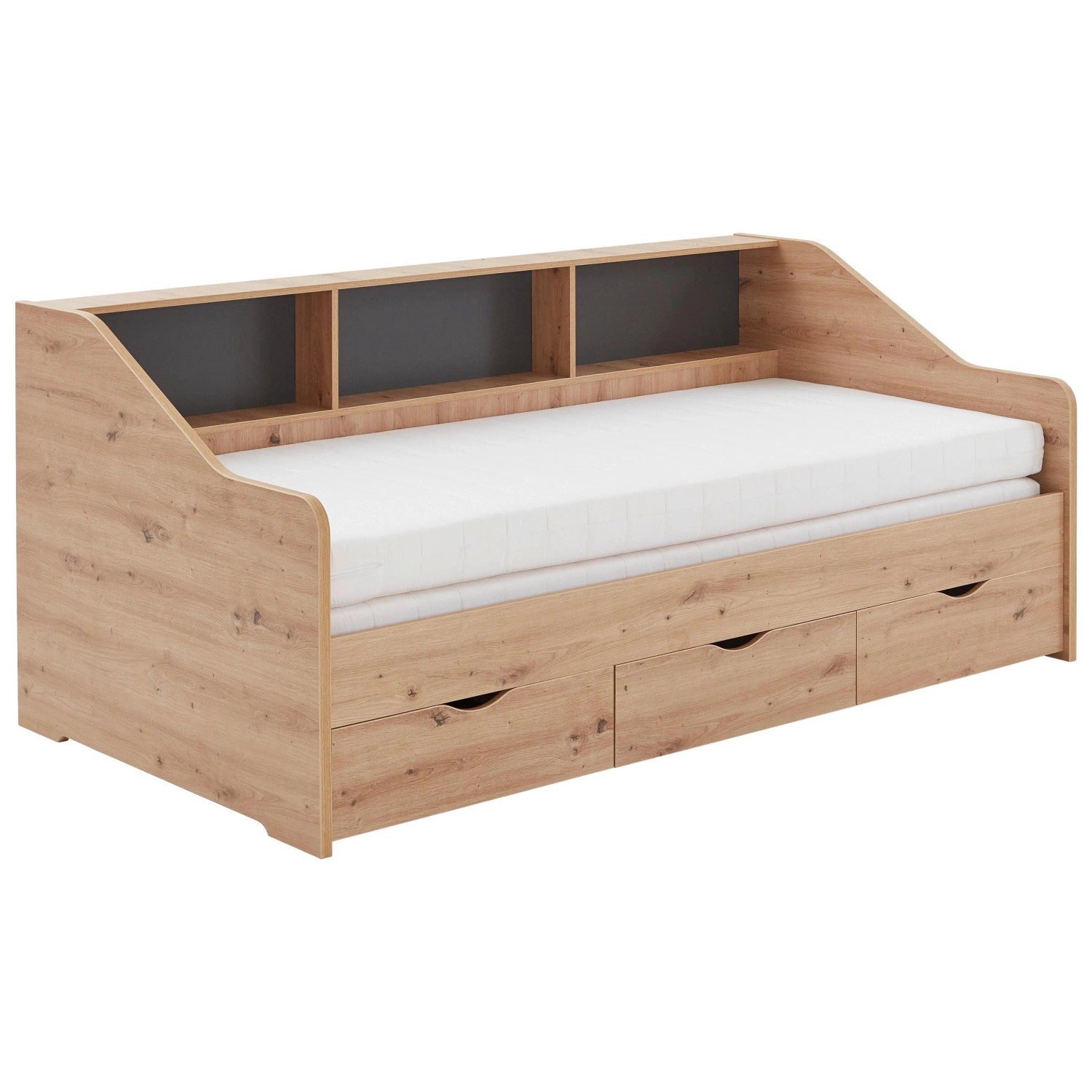 Based Ausziehbett Star in Eiche Artisan ca. 90x200cm