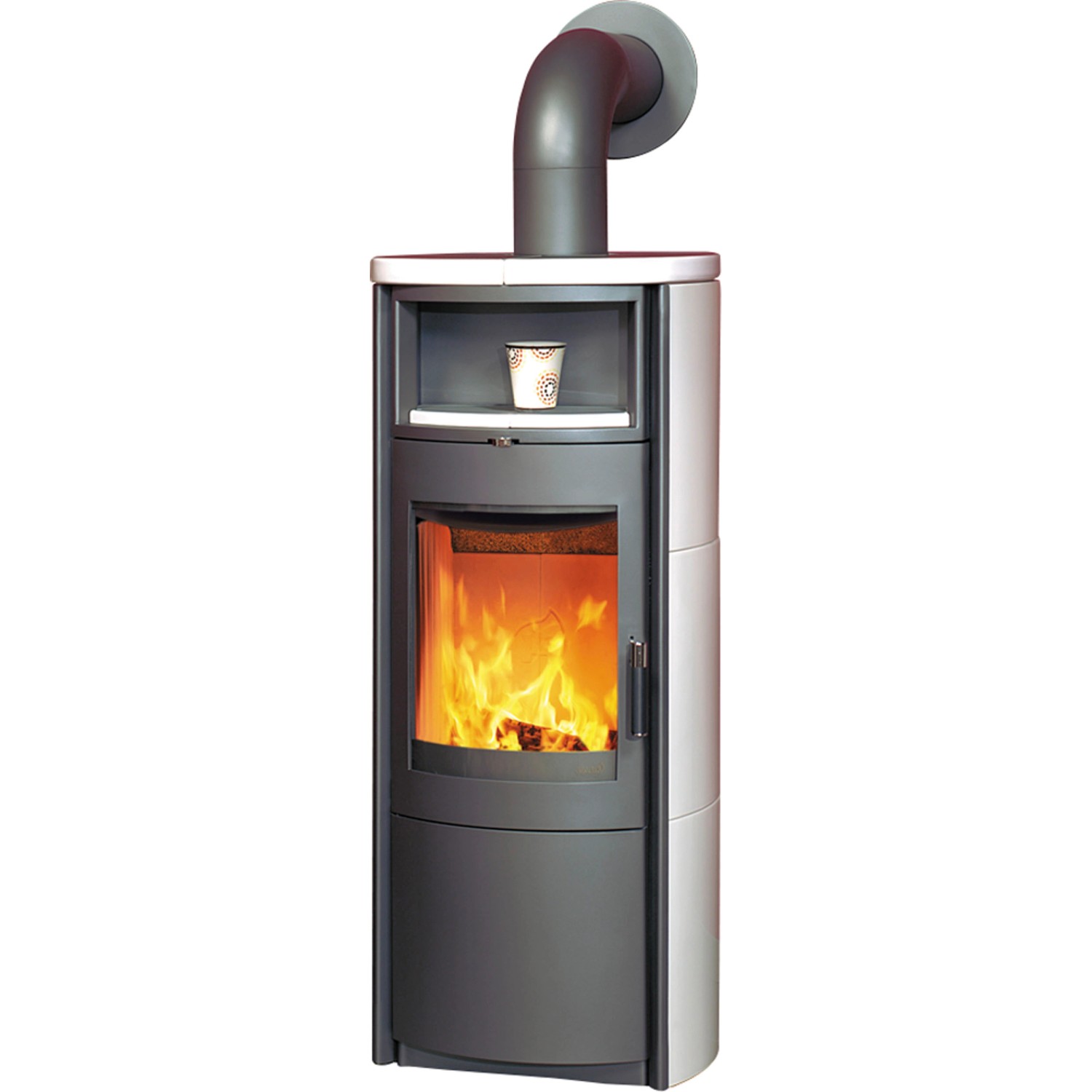 Hark Dauerbrand Kaminofen Nika ECOplus Cremeweiß 5 kW mit Automatik EEK: A+