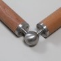 Edelstahl Endkappe V2A für 40mm Holzhandlauf mit Gelenk als Treppengeländer Zubehör.