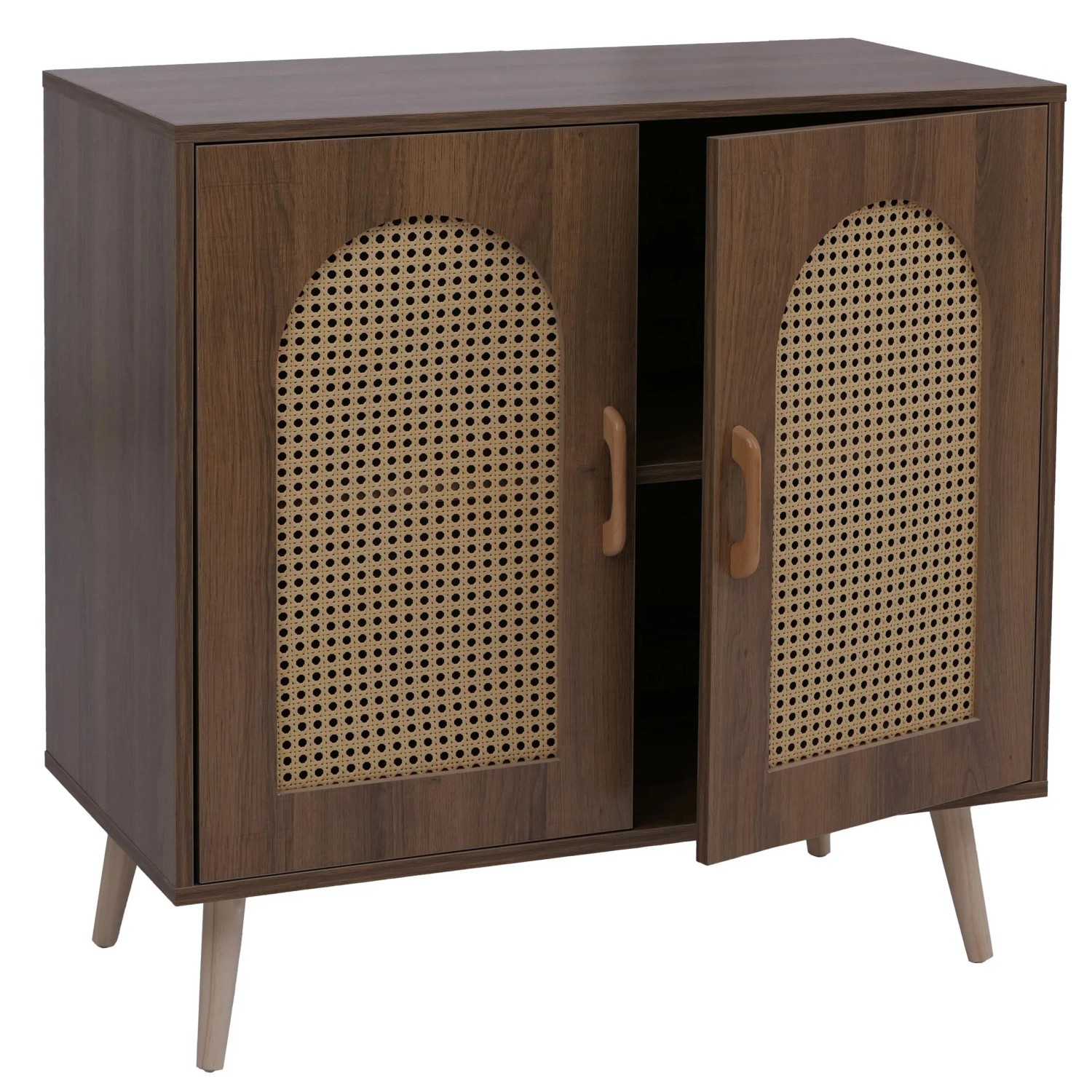 Mcw Kommode P51 Poly-Rattan Mdf Melamin 79x80x40cm Braun
