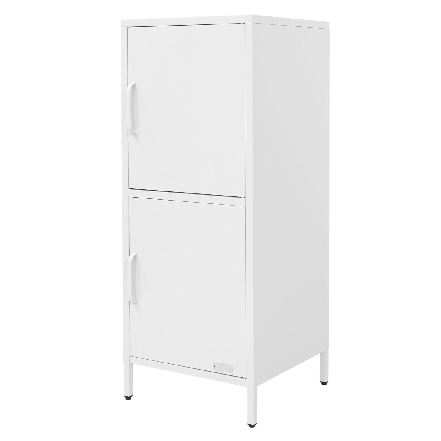 ML-Design Aktenschrank 40x101,5x40 cm Weiß aus Stahl mit 2 Türen