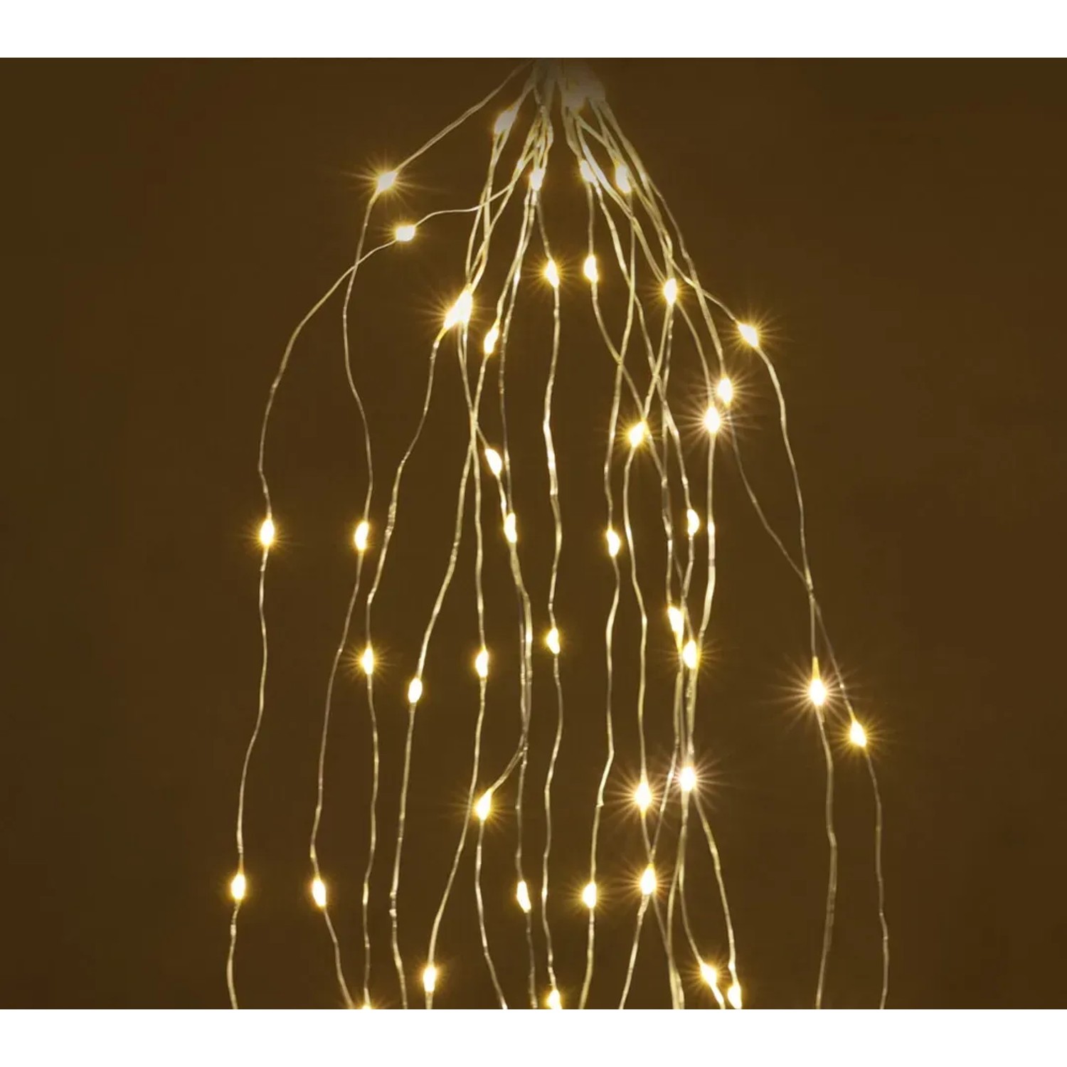 Silberdraht-Lichterkette Kaskade 40 LEDs Warmweiß