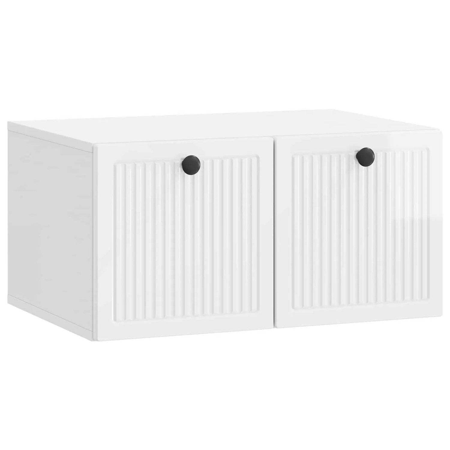 vidaXL Wandmontierter TV-Schrank Hochglanz Weiß 59,5 x 41 x 30 cm 897999