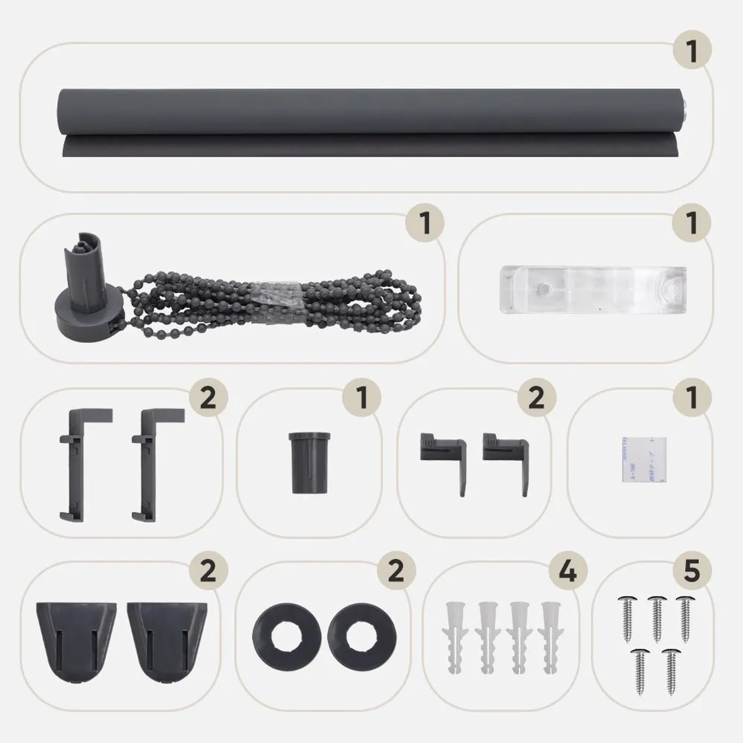 Sekey Seitenzugrollo Verdunkelung ohne Bohren Blickdicht Grau 100x130cm_9