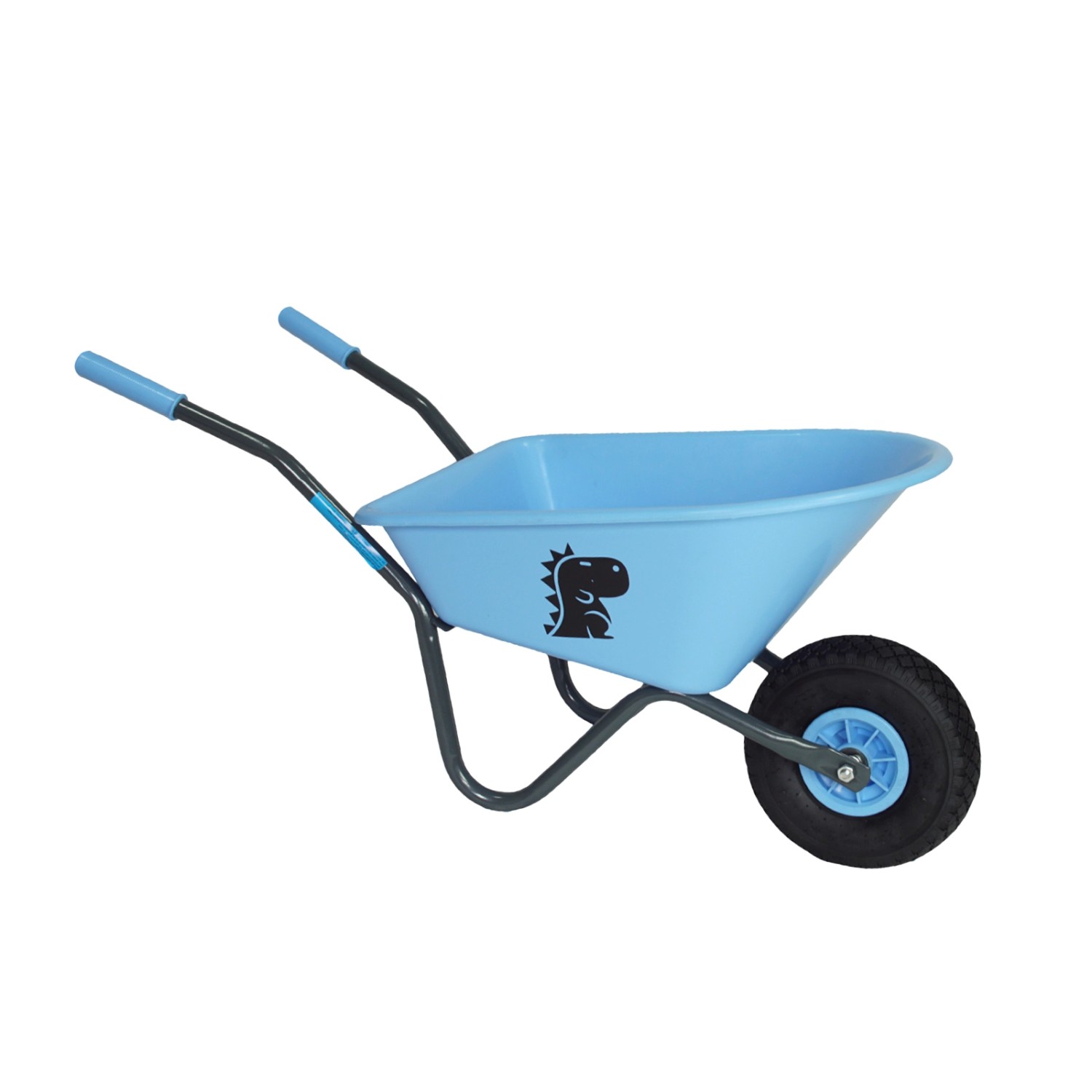 TRUTZHOLM Kinderschubkarre Traglast 40kg 20L Kunststoffwanne Drache Blau