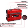 Roter Einhell Werkzeugkoffer Umzug E-Case, 79-teiliges Werkzeug-Set, stapelbar.