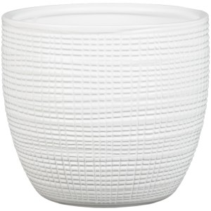 Scheurich Übertopf 866 Panna, Ø 25 cm, aus Keramik mit feiner Textur für den Innenbereich.