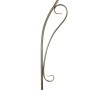 Detailaufnahme der gebogenen EASYLIGHT Stehlampe im Jugendstil, Messing Antik.
