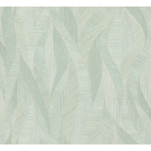 Grüne Vliestapete mit Wellenmuster von Marburg Papis Loveday, Dekorative Tapete.