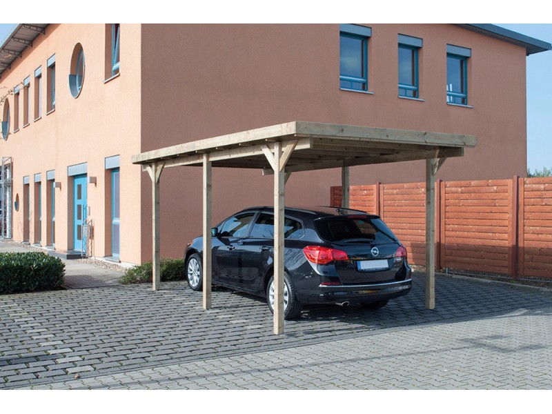 kaufen Flachdach-Einzelcarport bei OBI cm cm 500 x 300 Holz