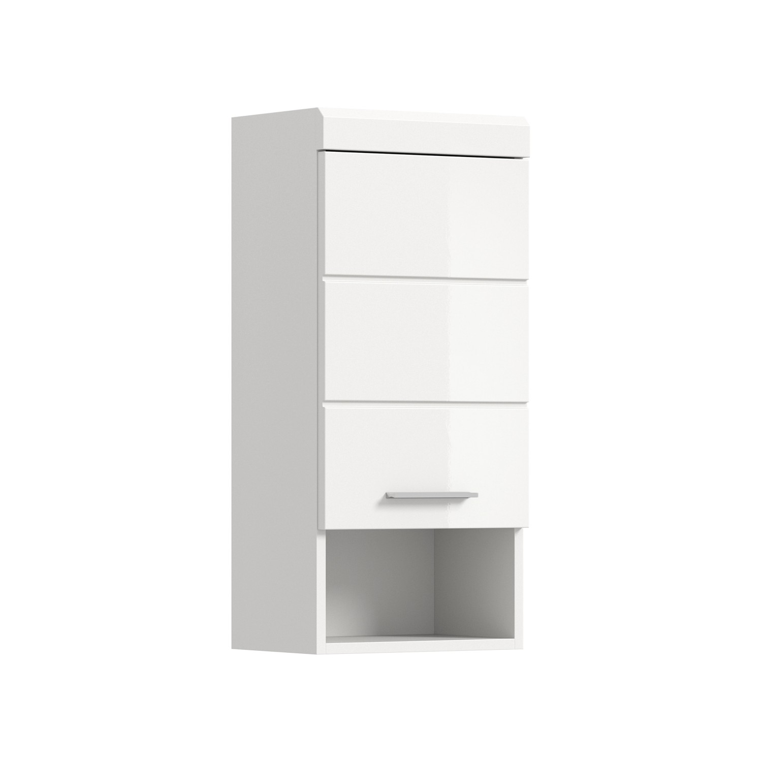 Hängeschrank 37 cm x 79 cm x 24 cm Front Weiß Hochglanz FSC® günstig online kaufen