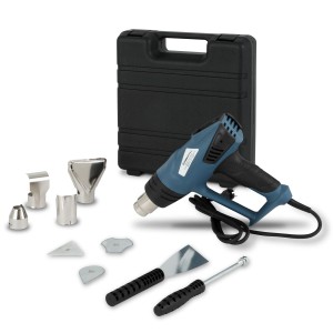 EBERTH Heißluftpistole 2000W mit Zubehör und Koffer.