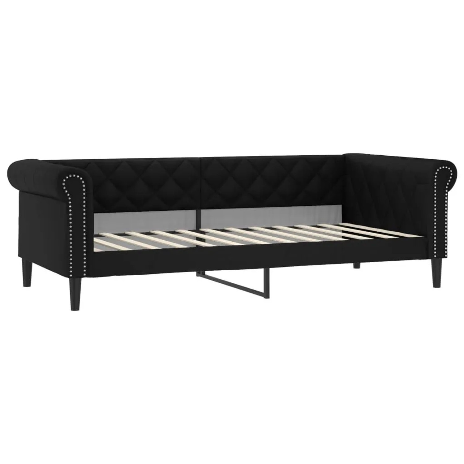 vidaXL Tagesbett Schwarz 100x200 cm Kunstleder 354230