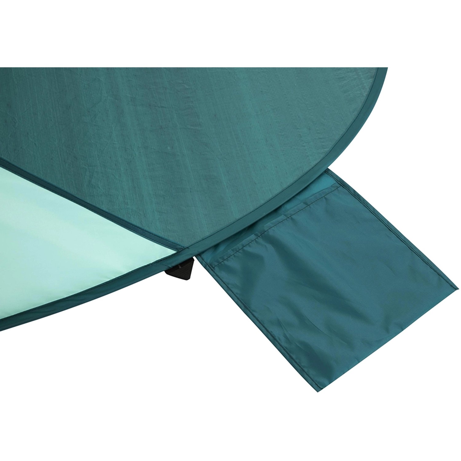 Detailaufnahme der Pavillo Strandmuschel Beach Quick 2 Tent mit Sandtasche.