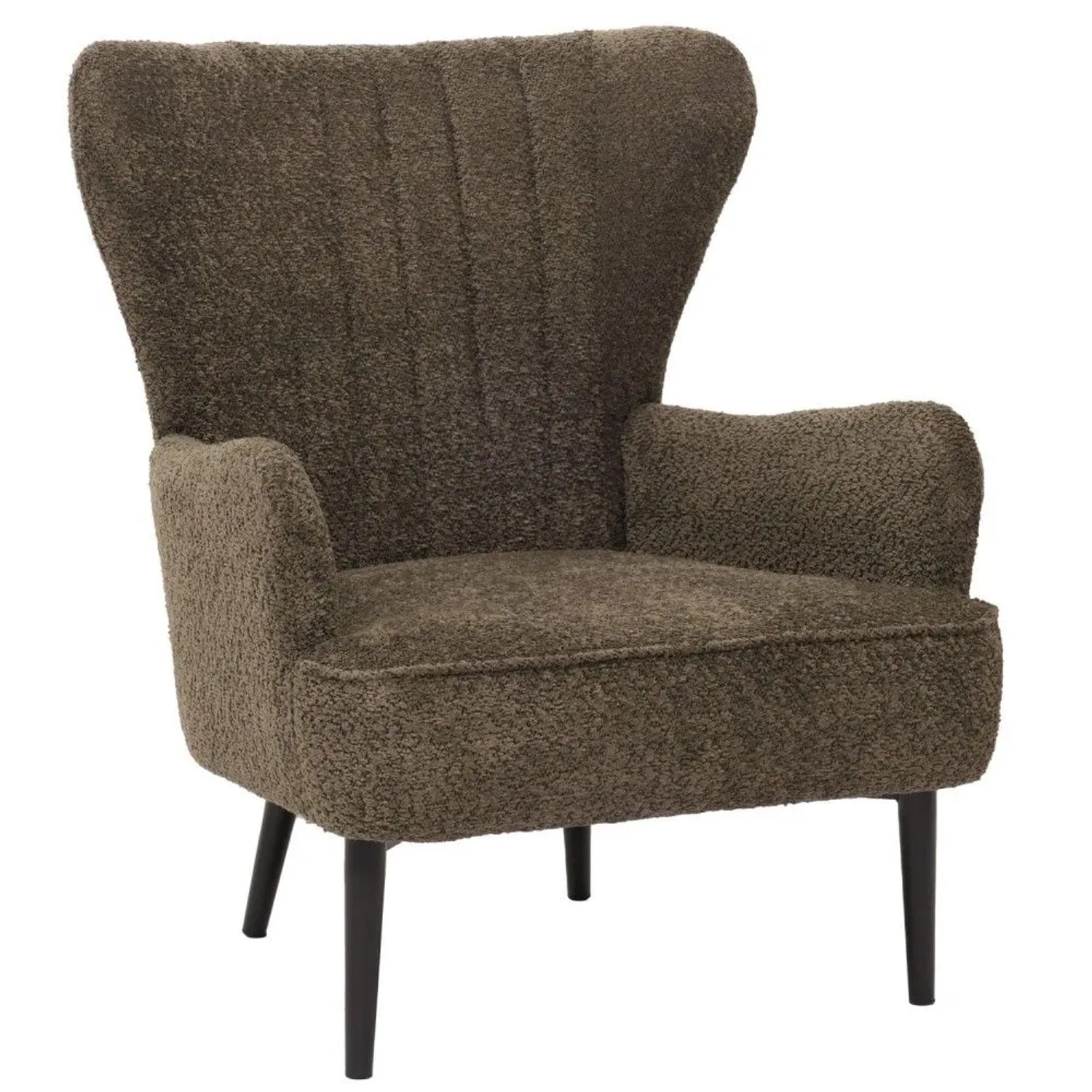 MCW Lounge-Sessel K37 Stoff Chenille 500g/m² Grün-Braun