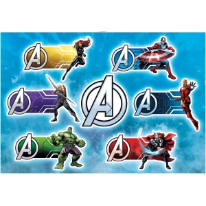 Komar Deko-Sticker Avengers Plates 100x70 cm mit Avengers Motiven als Wandtattoo.