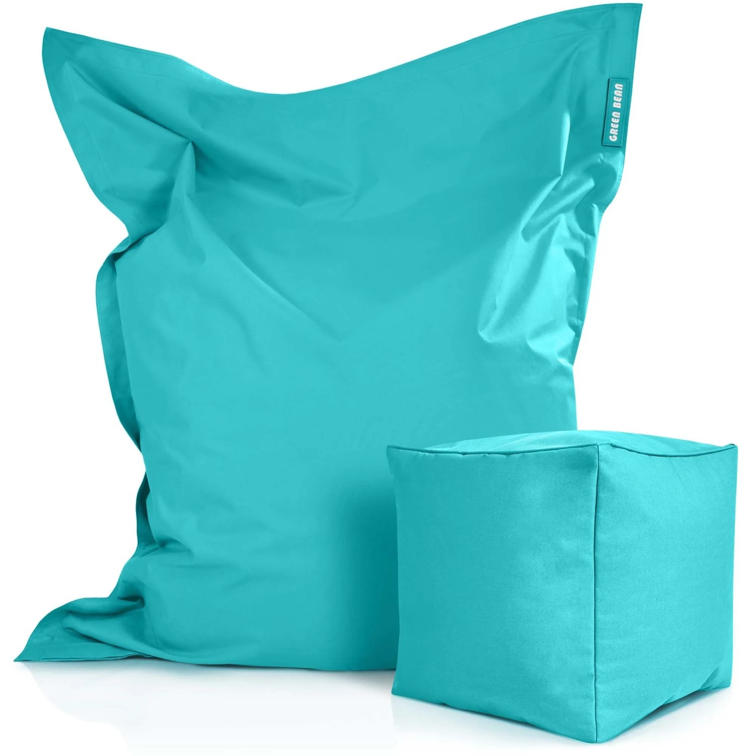 Green Bean Sitzhocker 2er Set Square XXL + Dice 140 x 180 x 25 cm Wetterfest Türkis