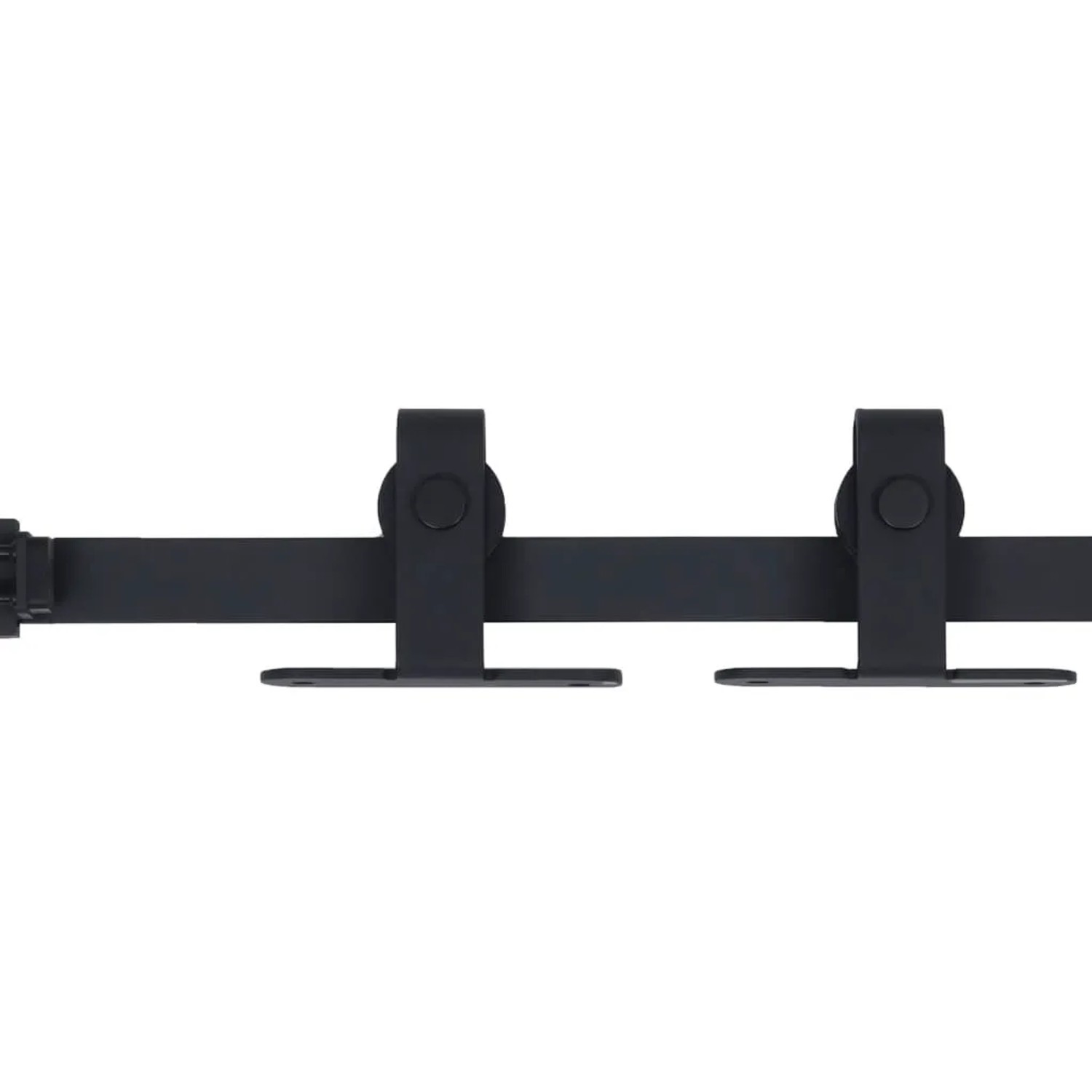 vidaXL Mini Schiebetürbeschlag Set, 122cm, Carbonstahl, für Schranktüren.