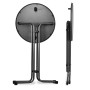 Beautissu Sylt Stehtisch, Ø 70 cm, Grau, klappbar für Indoor & Outdoor.
