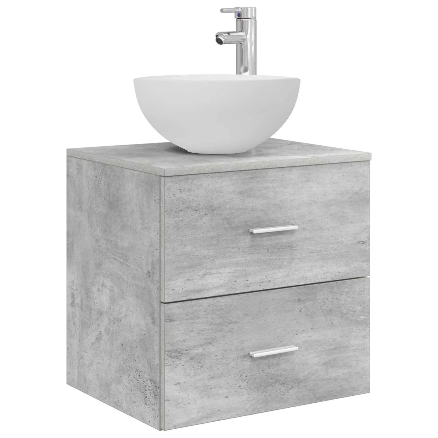 vidaXL Wandmontierte Waschbeckenschränke Betongrau 49,5 x 35 x 63 cm 890257