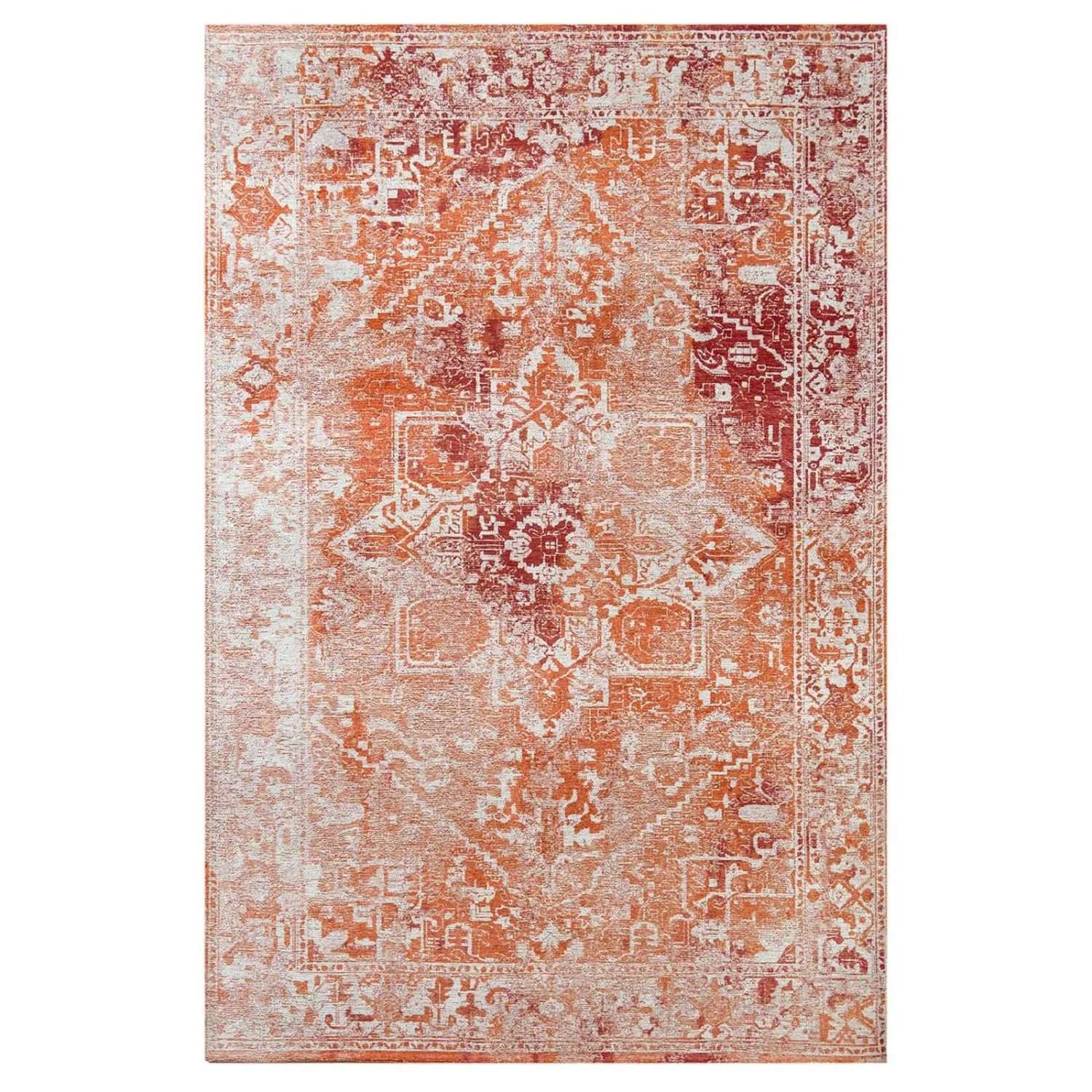 Lola&Moi Teppich Brick Rot 240x340cm