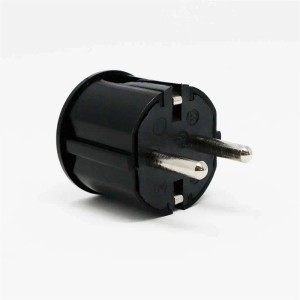 world-trading-net Winkel-Stecker Schwarz mit Schutzkontakt 250V 16A