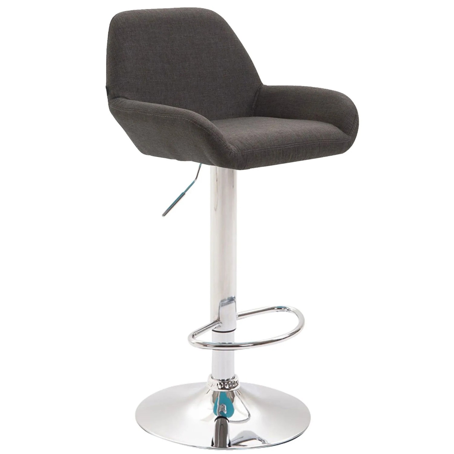 CLP Barhocker Braga Stoff Dunkelgrau/Chrom