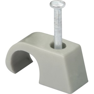 Graue Expressschelle mit Nagel, geeignet für Kabeldurchmesser 10-14 mm, 5er-Pack.