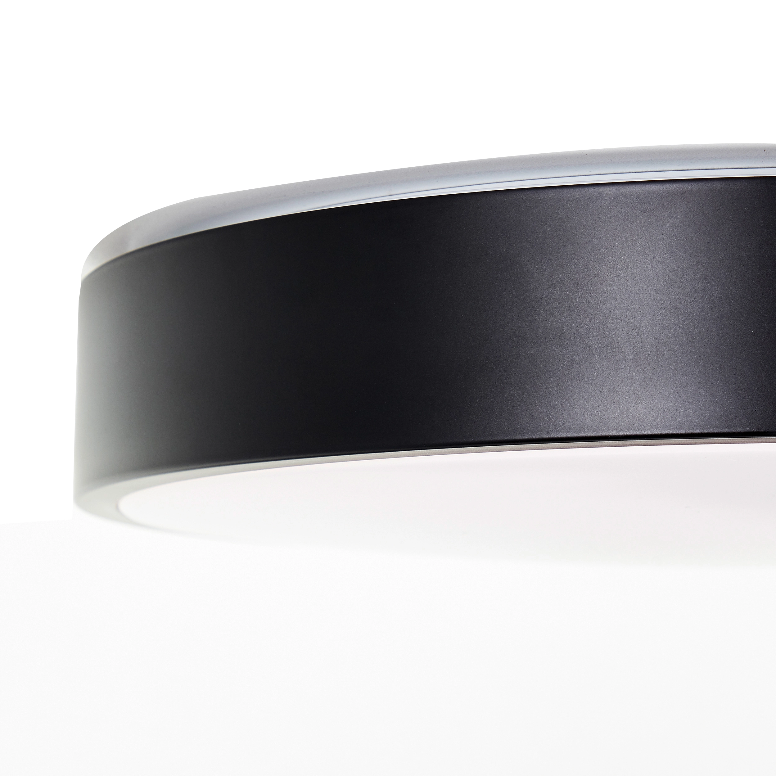 Schwarz/Weiß Ø 33 cm LED-Deckenleuchte Vadin Brilliant Smarte