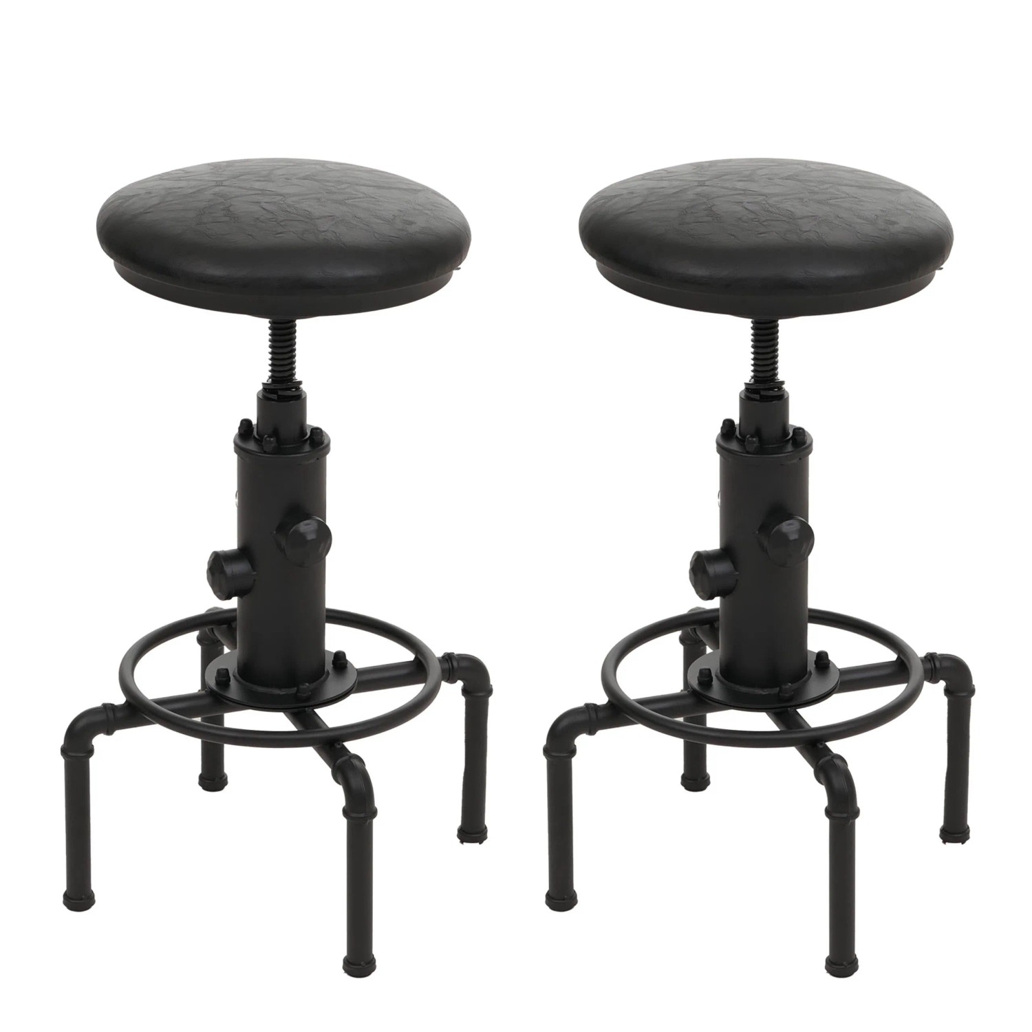 MCW Barhocker N23 2er-Set Schwarz günstig online kaufen