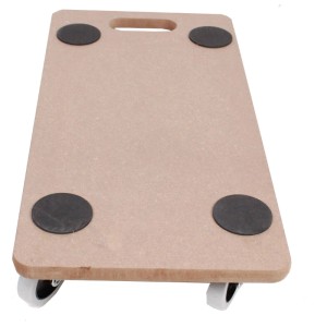 TRUTZHOLM Transportroller 4er Set, MDF-Platte mit Soft Wheels, 200 kg Traglast.